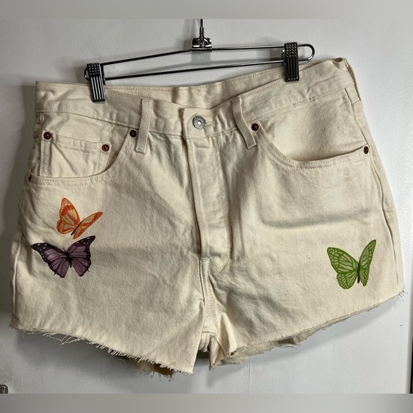 Levis 501 Butterfly Jean Shorts NWOT - Picture 1 of 3